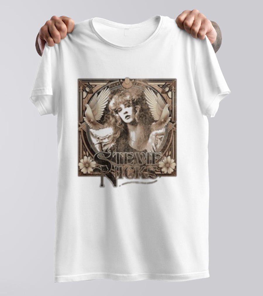 Stevie Nicks 2025 Tour Terracotta Doves Vintage Art Deco T-Shirt