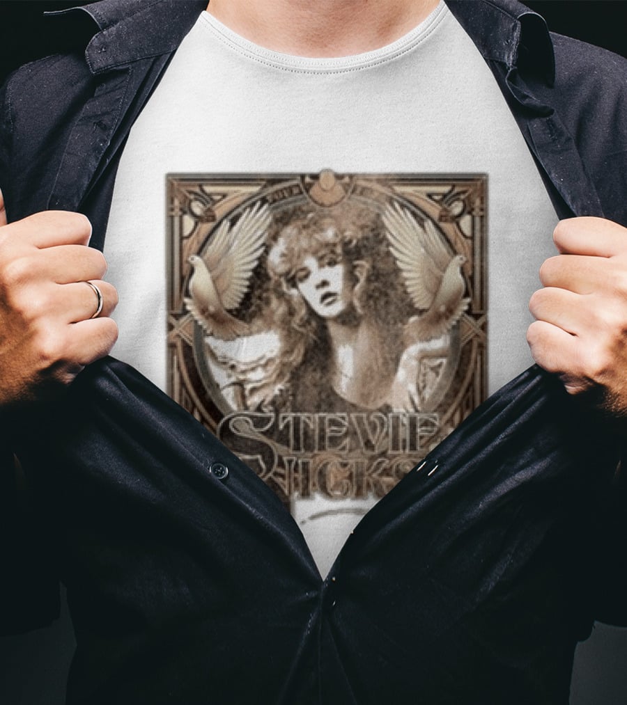 Stevie Nicks 2025 Tour Terracotta Doves Vintage Art Deco T-Shirt
