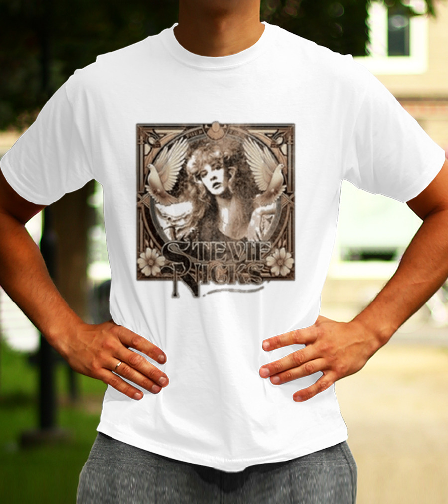 Stevie Nicks 2025 Tour Terracotta Doves Vintage Art Deco T-Shirt