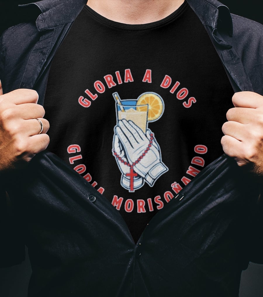 Gloria A Dios Gloria Morisoñando Prayer Hands Lemon Drink T-Shirt