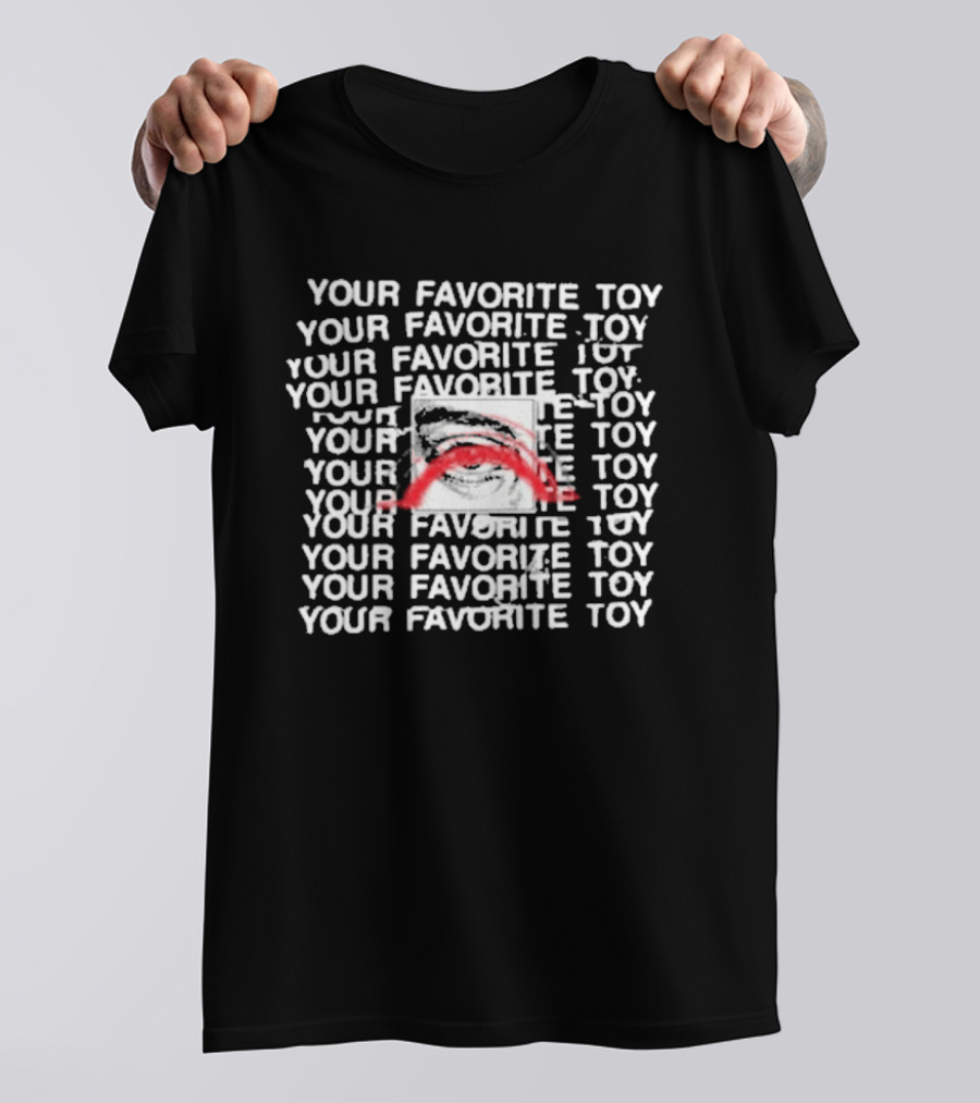 Sparks Your Favorite Toy Repeated Text With Red Stroke Highlight T-Shirt
