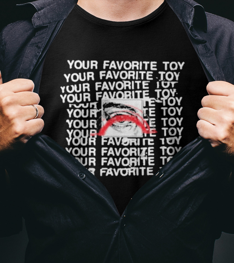 Sparks Your Favorite Toy Repeated Text With Red Stroke Highlight T-Shirt