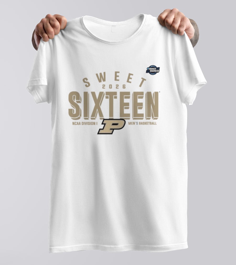 Sweet Sixteen 2026 Purdue NCAA Division I Men's Basketball T-Shirt