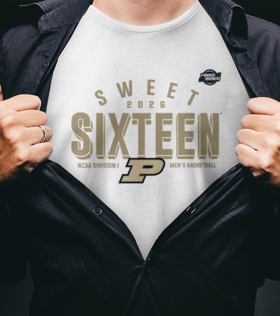 Sweet Sixteen 2026 Purdue NCAA Division I Men's Basketball T-Shirt