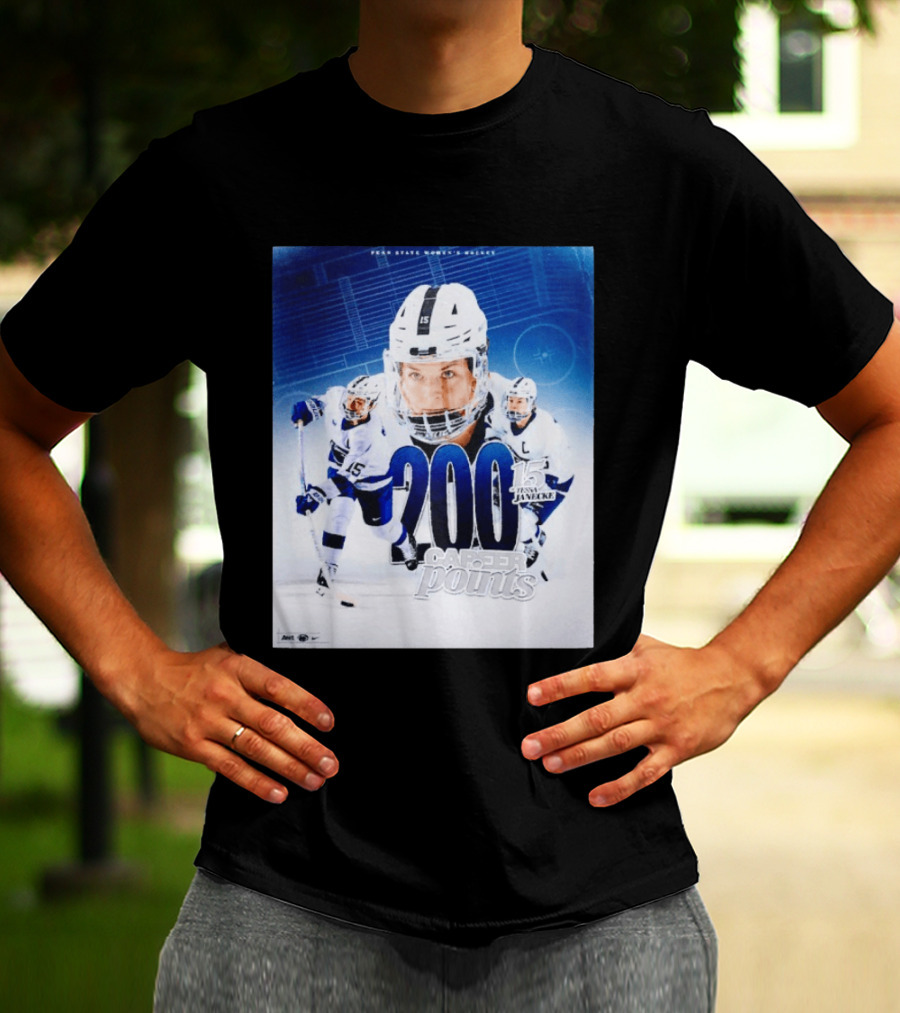 Penn State Women's Hockey Tessa Janecke 200 Career Points T-Shirt
