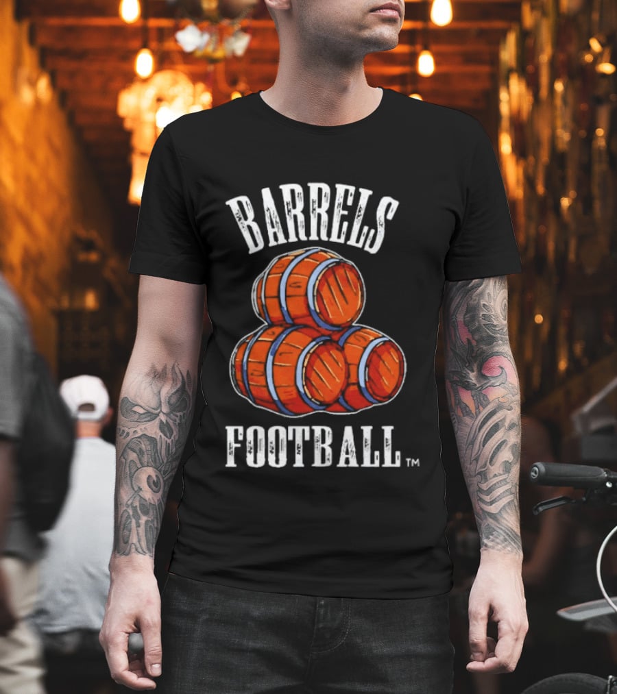 Barrels Football Three Blue Barrels Kentucky T-Shirt