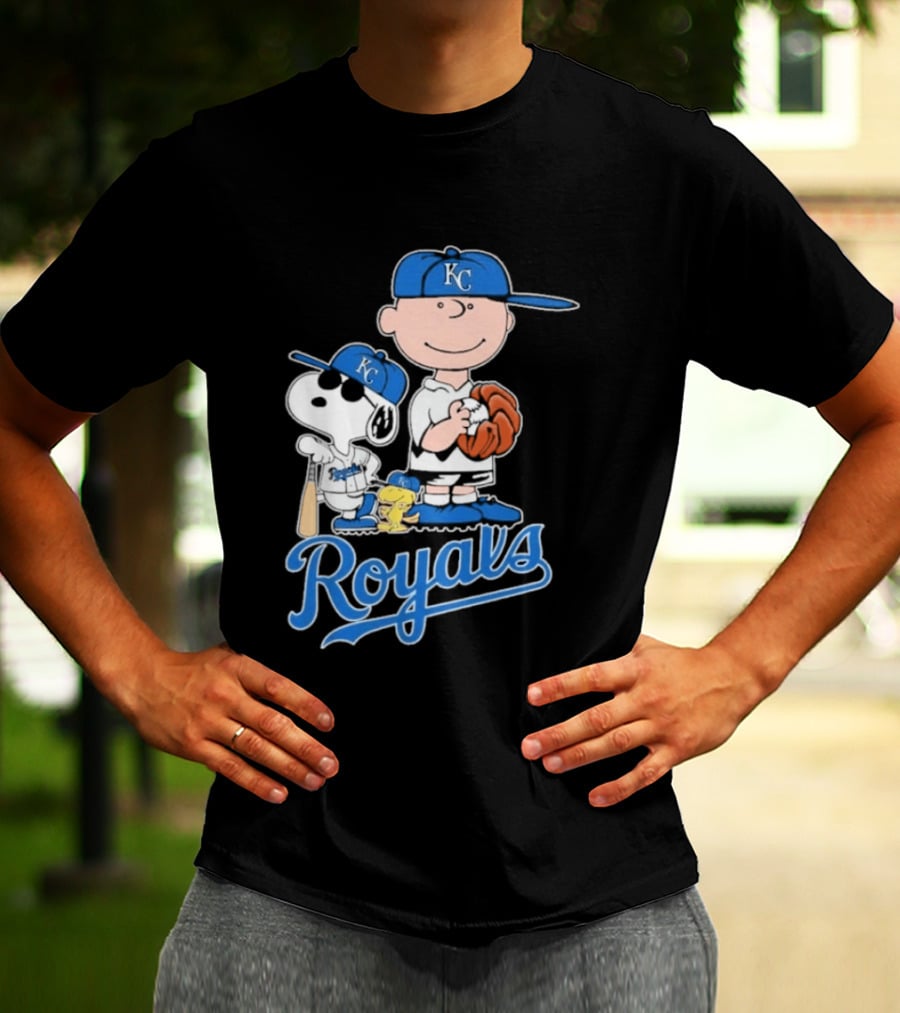 2026 Royals Snoopy Charlie Brown Kansas City Baseball T-Shirt