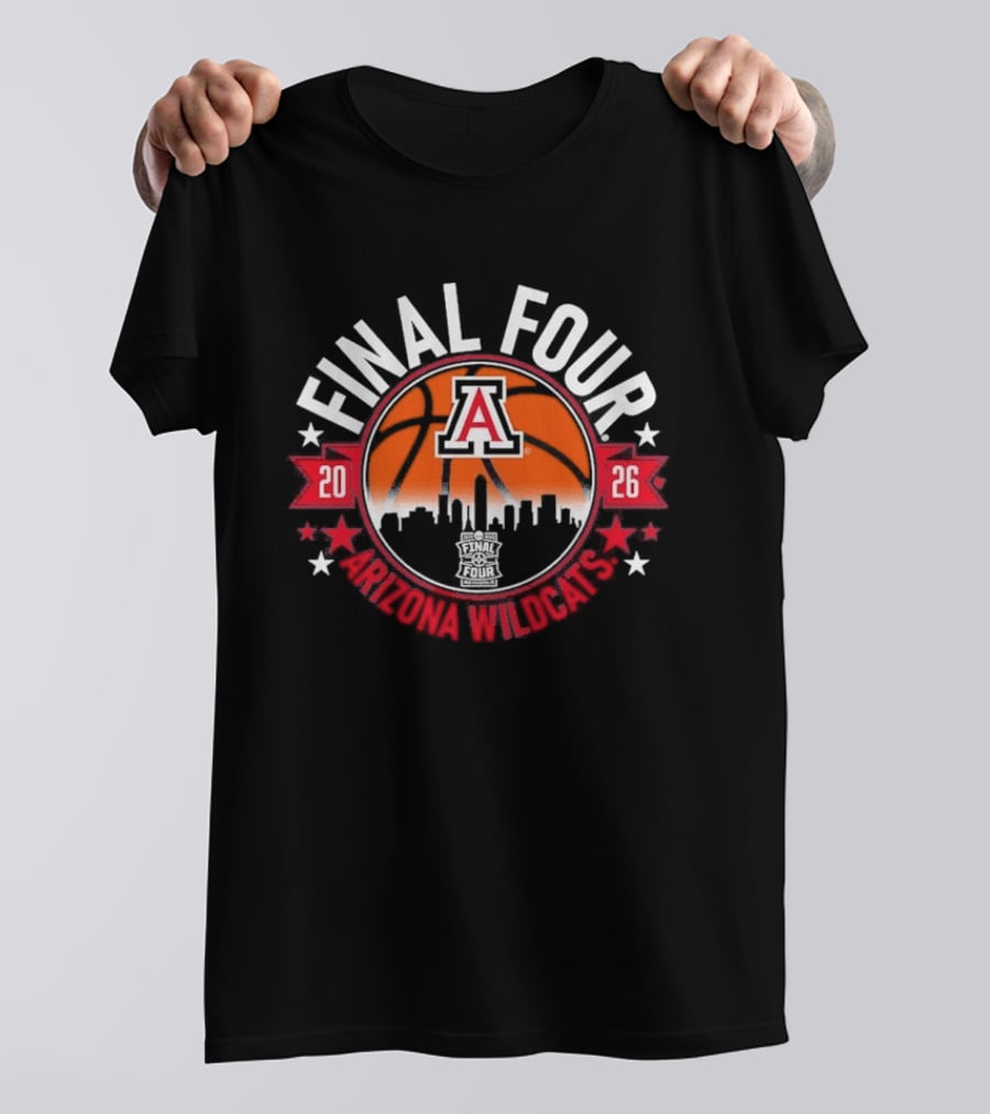 Final Four 2026 Arizona Wildcats Basketball Skyline T-Shirt