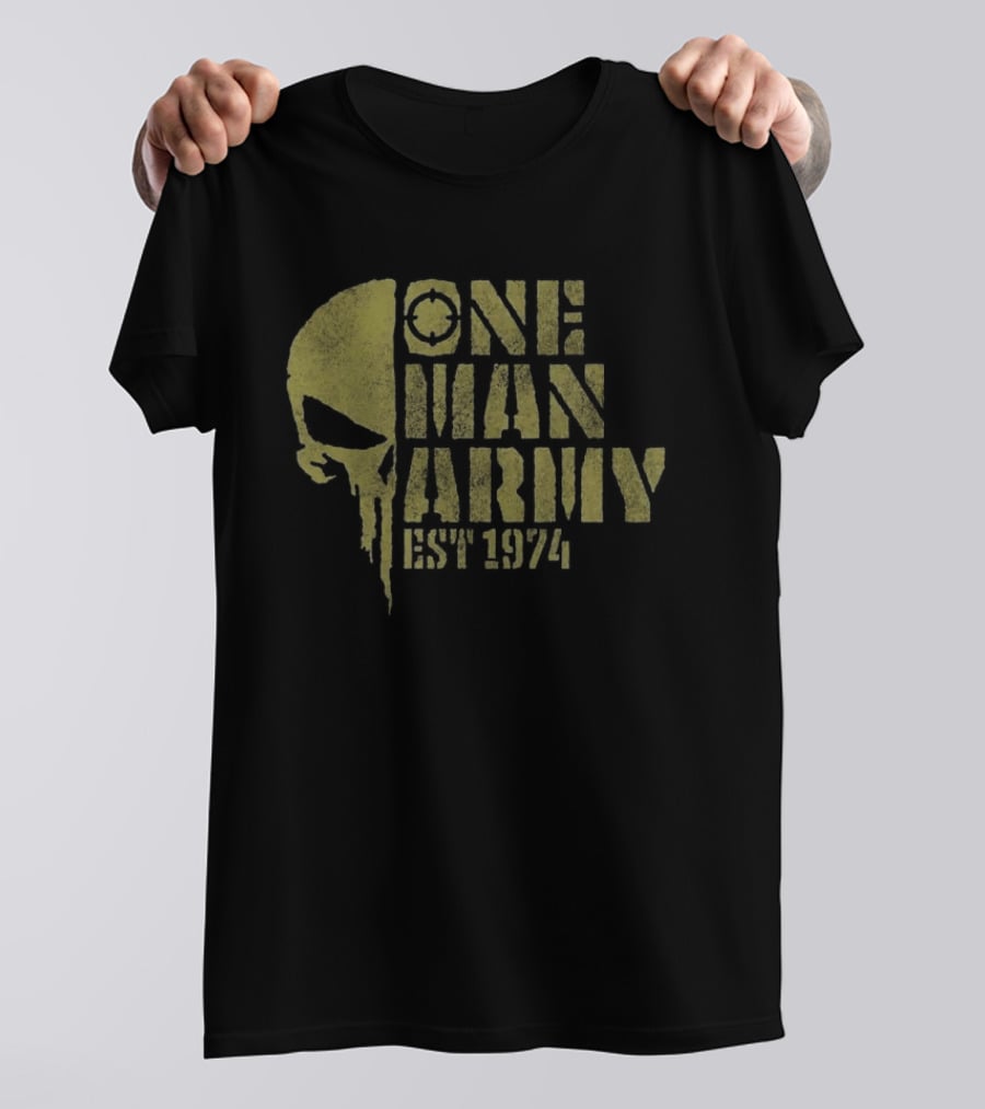 Marvel The Punisher One Man Army Est 1974 Skull T-Shirt