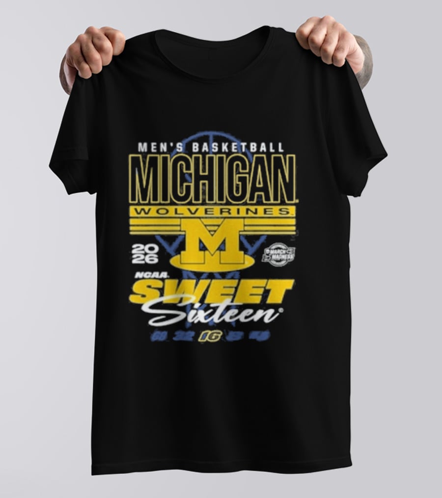 Men's Basketball Michigan Wolverines 2023 NCAA Sweet Sixteen M T-Shirt