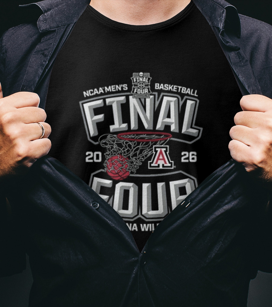 NCAA Men's Basketball Final Four 2026 Arizona Wildcats T-Shirt