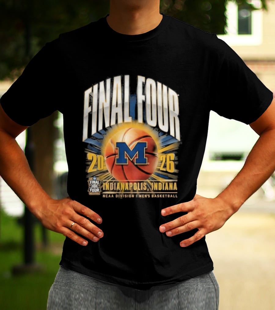 Final Four 2026 Indiana Michigan Wolverines NCAA Basketball Tournament T-Shirt