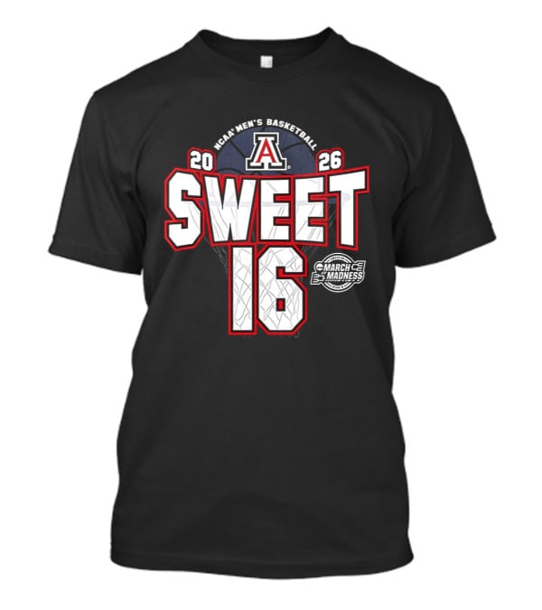 Arizona Wildcats NCAA Men's Basketball 2026 Sweet 16 March Madness T-Shirt