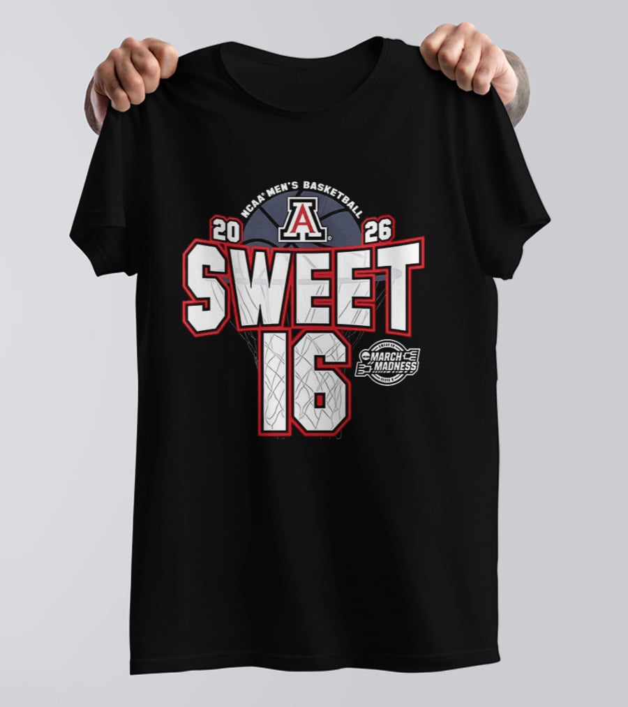 Arizona Wildcats NCAA Men's Basketball 2026 Sweet 16 March Madness T-Shirt