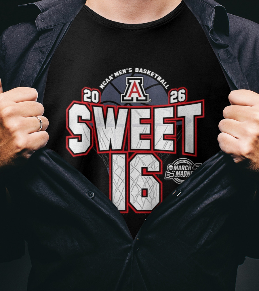 Arizona Wildcats NCAA Men's Basketball 2026 Sweet 16 March Madness T-Shirt