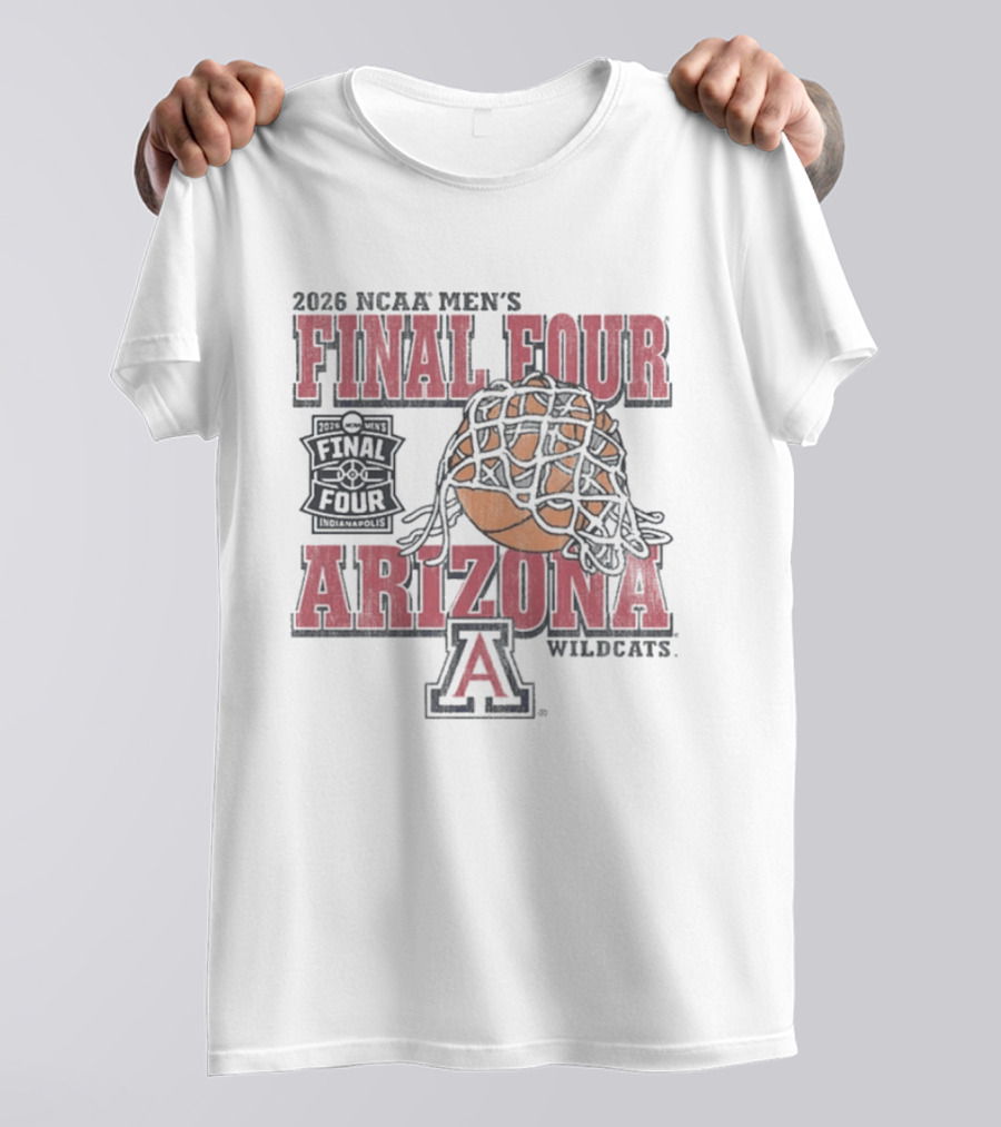 2026 NCAA Men's Final Four Arizona Wildcats Basketball Net T-Shirt