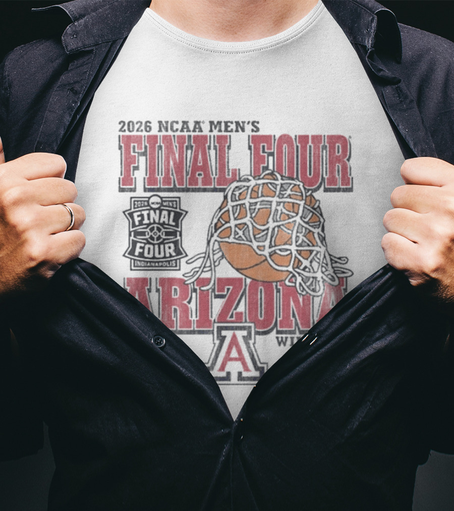 2026 NCAA Men's Final Four Arizona Wildcats Basketball Net T-Shirt