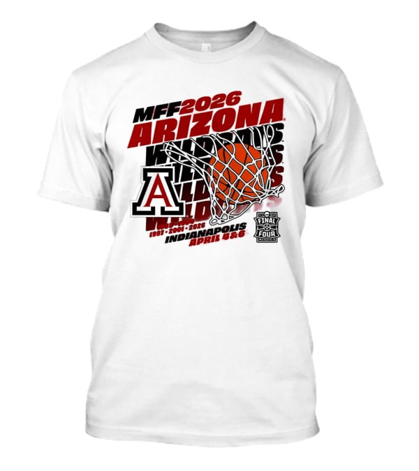 MFF 2026 Arizona Wildcats Men's Basketball Final Four Indianapolis Bound T-Shirt