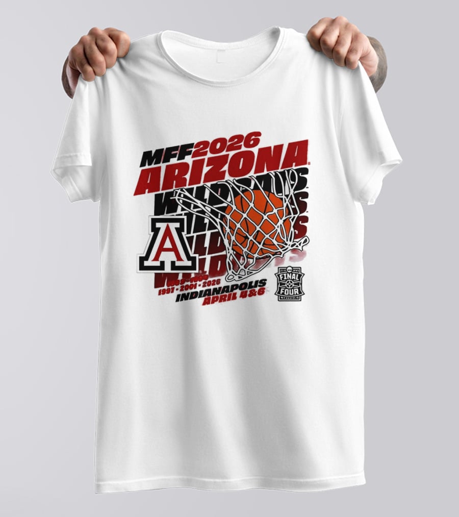 MFF 2026 Arizona Wildcats Men's Basketball Final Four Indianapolis Bound T-Shirt