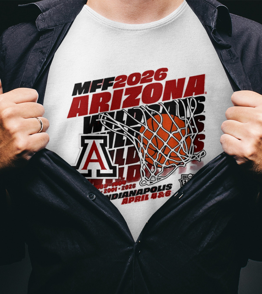 MFF 2026 Arizona Wildcats Men's Basketball Final Four Indianapolis Bound T-Shirt