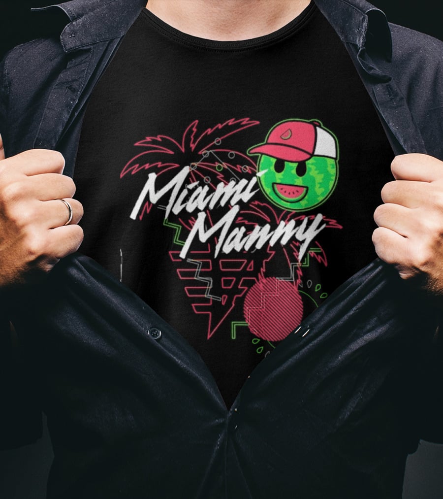 Ross Chastain Miami Manny Melon Man Palm Tree Watermelon Cap T-Shirt