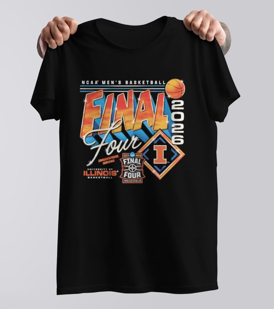 Illinois Fighting Illini NCAA Men's Basketball Final Four 2026 Indianapolis T-Shirt