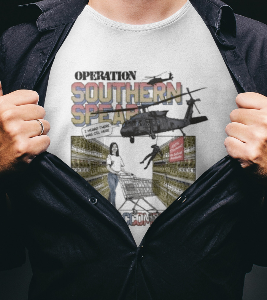 Operation Southern Spear Mission Accomplished Helicopter Tactical Scene T-Shirt