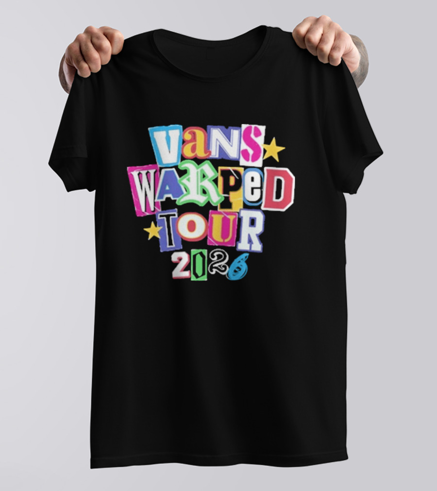 Vans Warped Tour 2026 Colorful Retro Festival T-Shirt