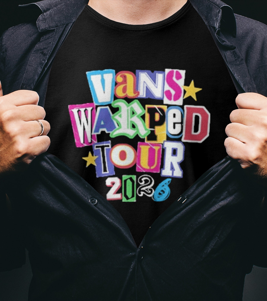 Vans Warped Tour 2026 Colorful Retro Festival T-Shirt