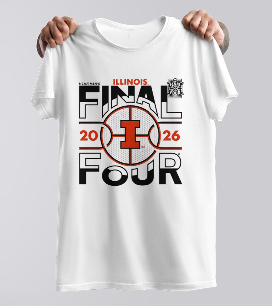 NCAA Men's Illinois Fighting Illini 2026 Final Four Basketball Indianapolis T-Shirt