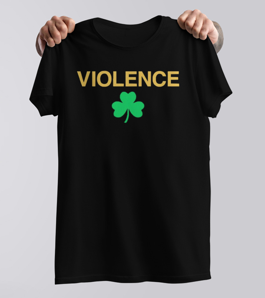 Violence Shamrock Fighting Irish Baseball T-Shirt