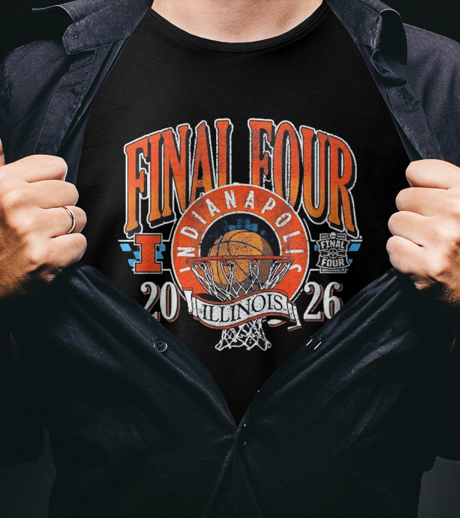 Indiana NCAA Final Four 2026 Illinois Fighting Illini Basketball T-Shirt