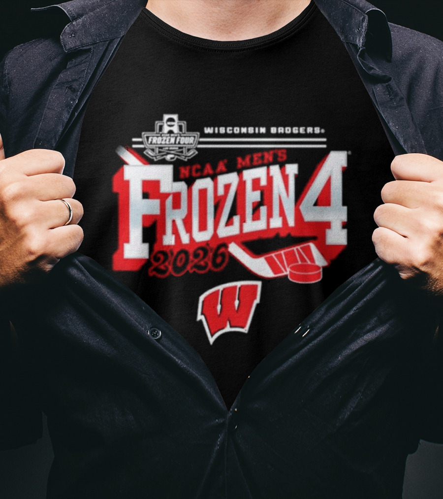 Wisconsin Badgers 2026 NCAA Men's Frozen Four Bound Hockey Tournament T-Shirt