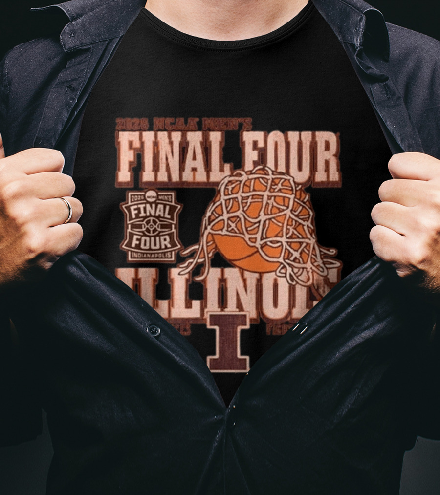 2026 NCAA Men's Final Four Illinois Basketball Indianapolis March Madness T-Shirt