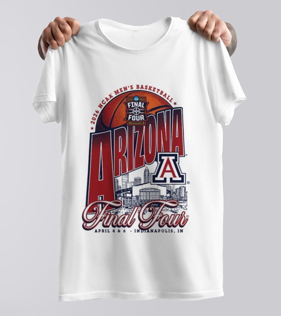 2026 NCAA Men's Basketball Arizona Wildcats Final Four Indianapolis April T-Shirt