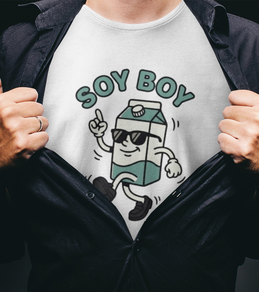 Soy Boy Milk Funny Cartoon T-Shirt