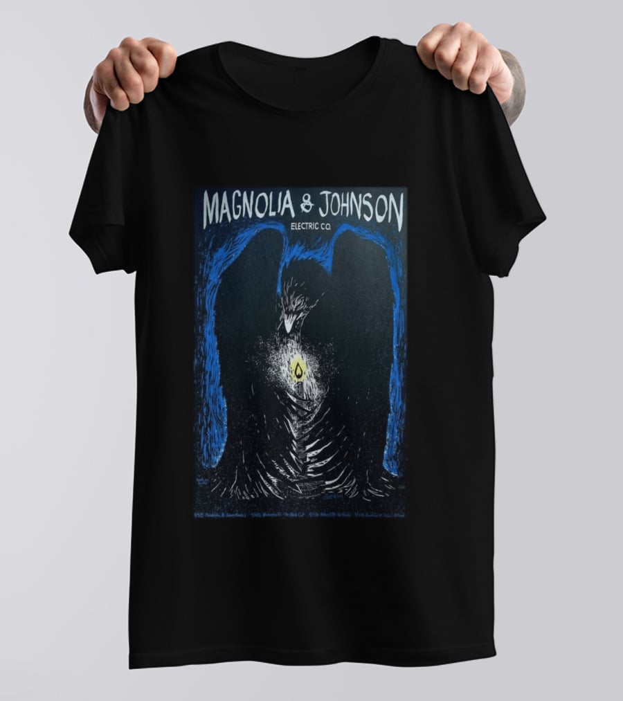 Magnolia And Johnson Electric CO Tour 2026 Mystical Bird With Candle T-Shirt