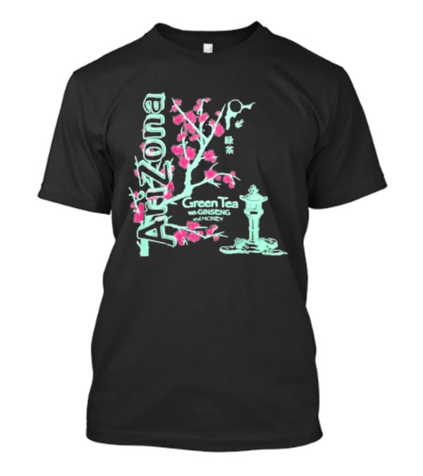 Arizona Beverages Green Tea With Ginseng Cherry Blossom Lantern Scene T-Shirt