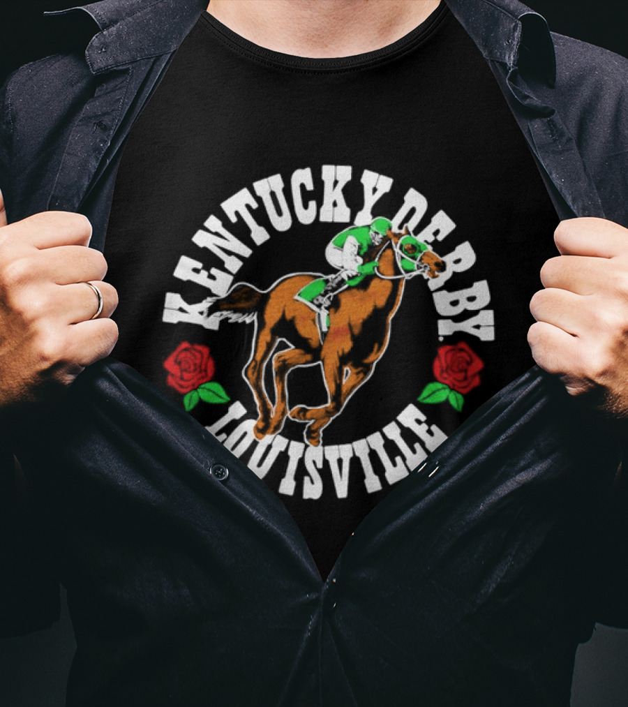 Kentucky Derby Louisville Horse Racing Roses T-Shirt