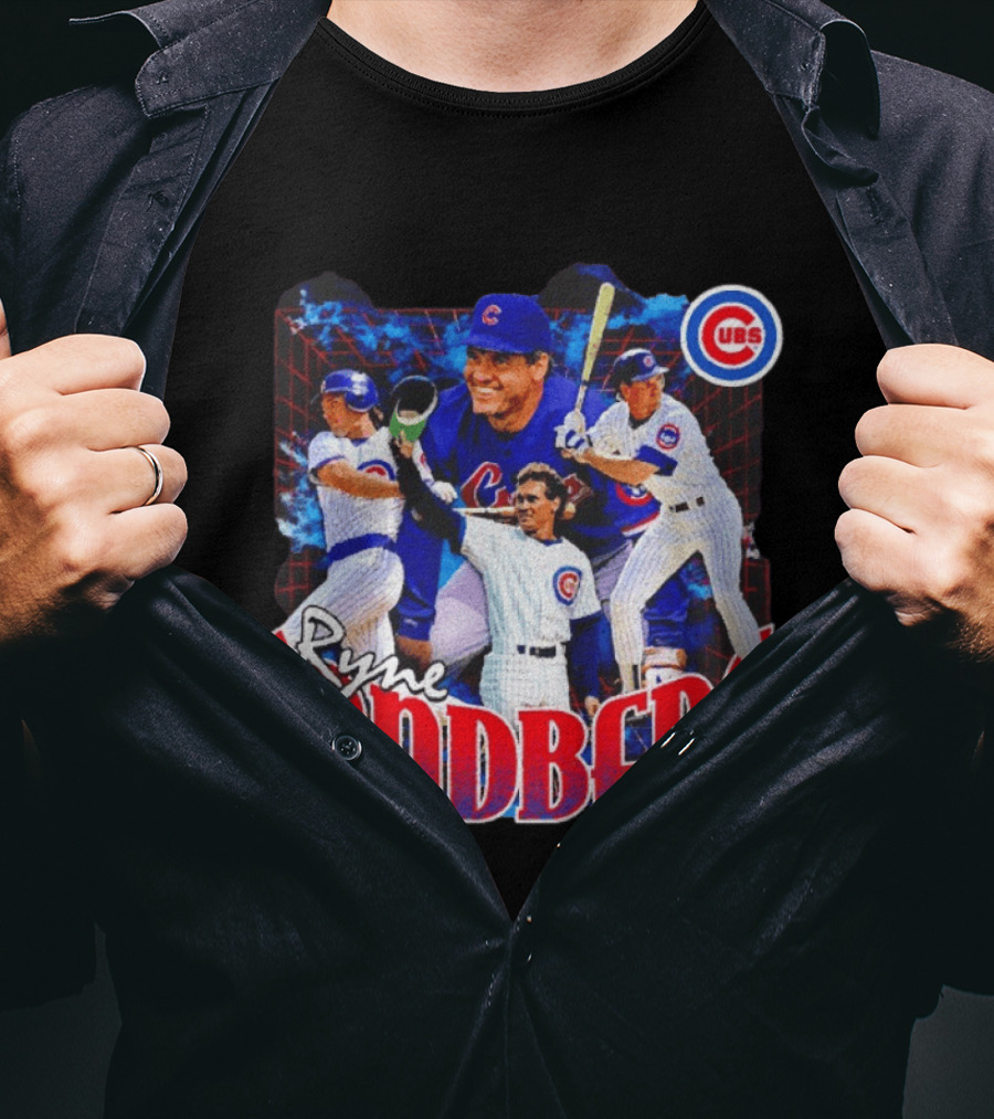 Ryne Sandberg Chicago Cubs MLB Player Collage T-Shirt