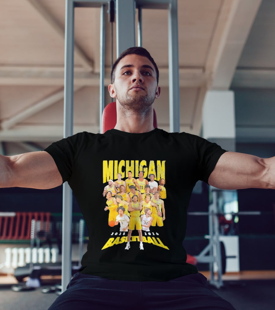 Michigan Wolverines 2025 2026 Basketball Team Members T-Shirt