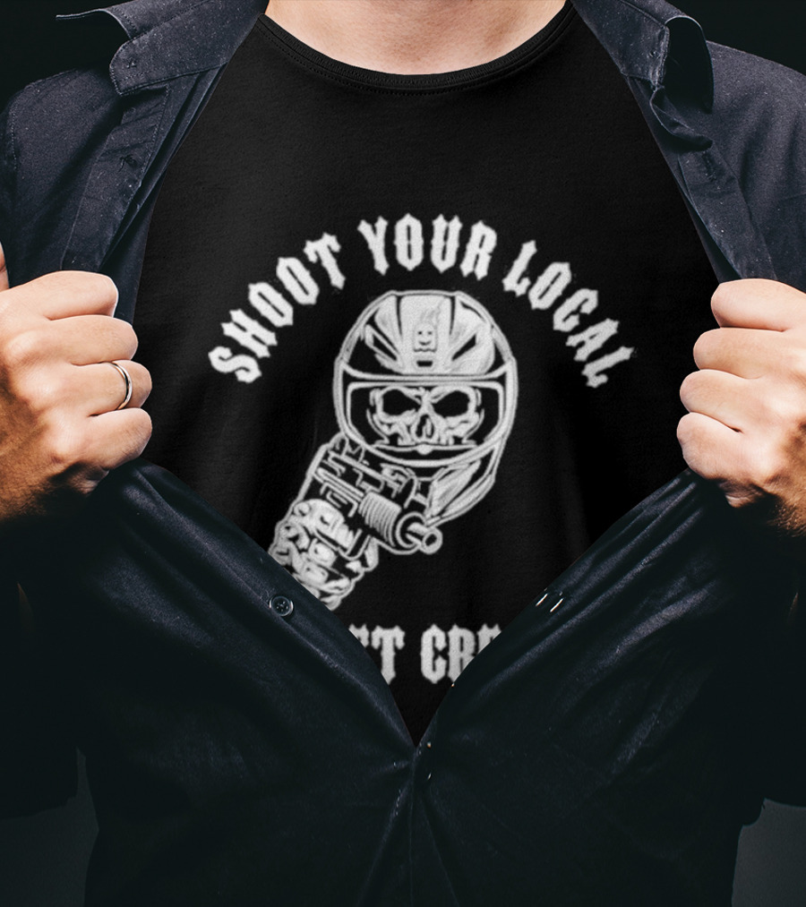 Shoot Your Local Helmet Creator Ghost Racing T-Shirt