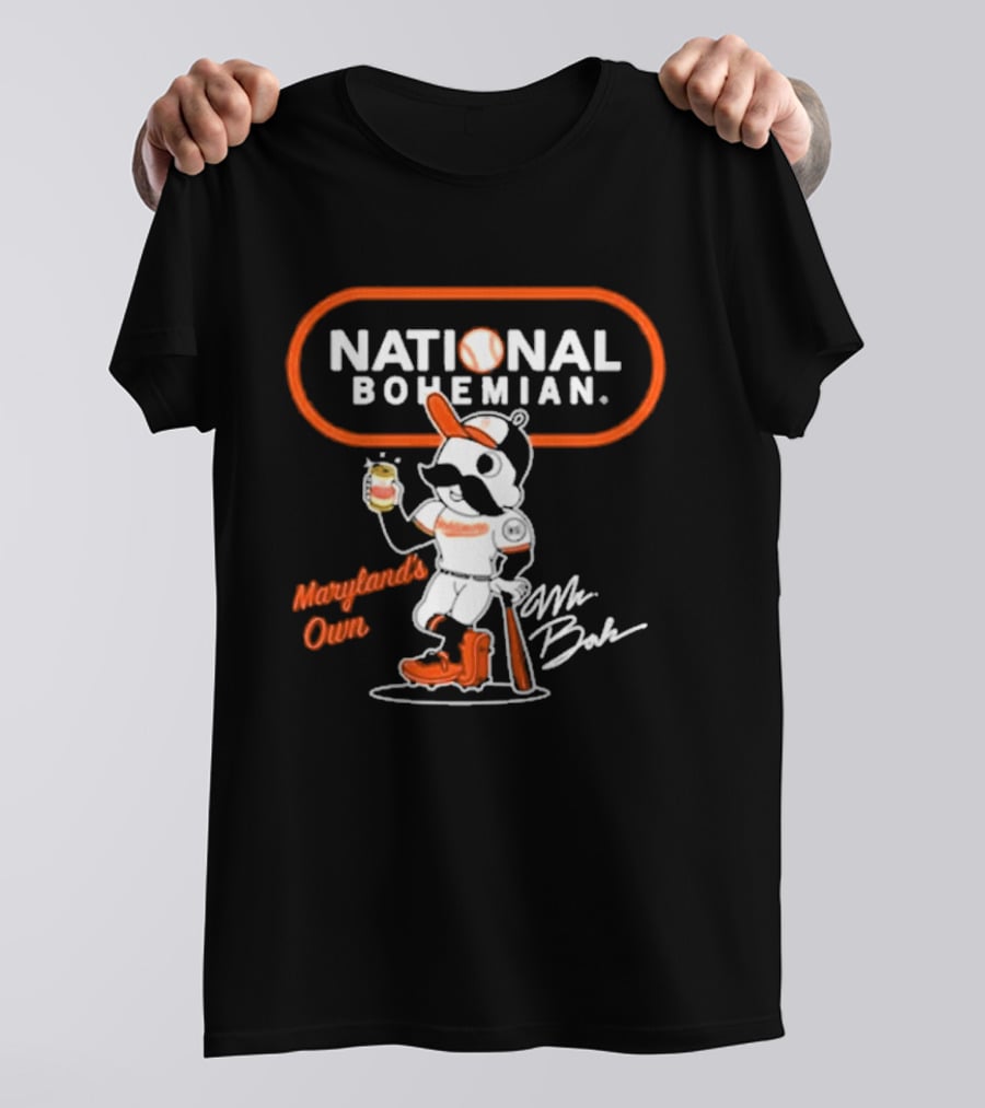 Maryland's Own National Bohemian Mr. Boh Baseball T-Shirt