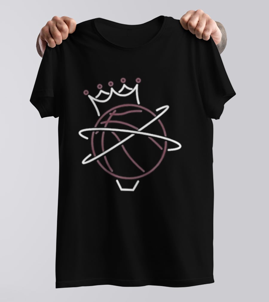 The Basketball Kings From Queens Neon Athlete Logos Crowned Basketball T-Shirt
