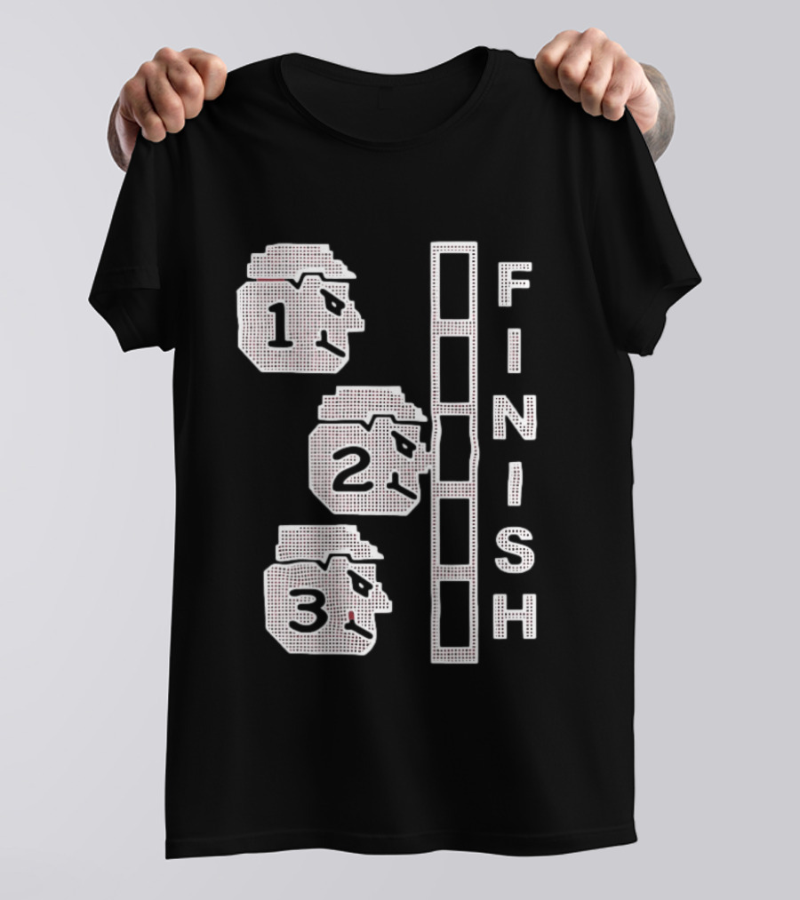 The Great Red Race Cincinnati Reds Finish Line Illustrations T-Shirt