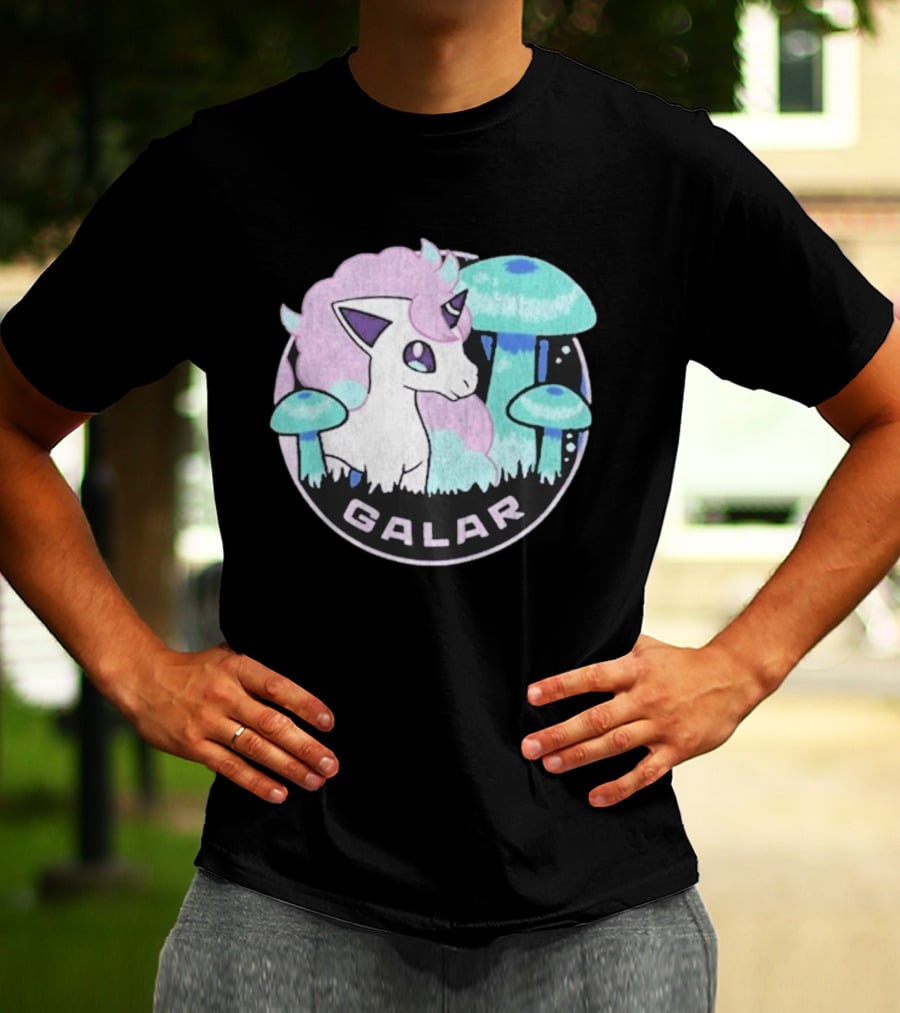 Pokémon Galar Rapidash Pastel Mushroom Adventure T-Shirt