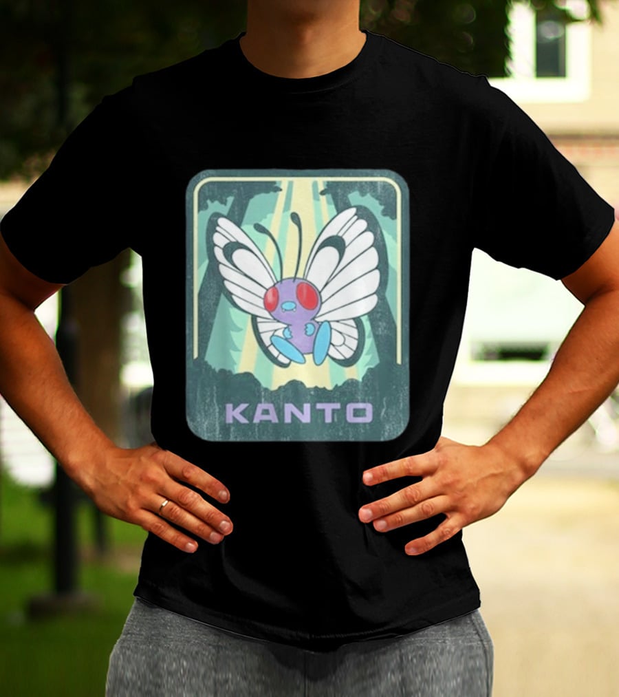 Kanto Explore Pokémon Butterfly Woods Adventure T-Shirt