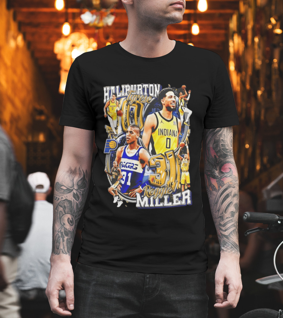 Haliburton Tyrese 0 Indiana Pacers Reggie Miller 31 T-Shirt