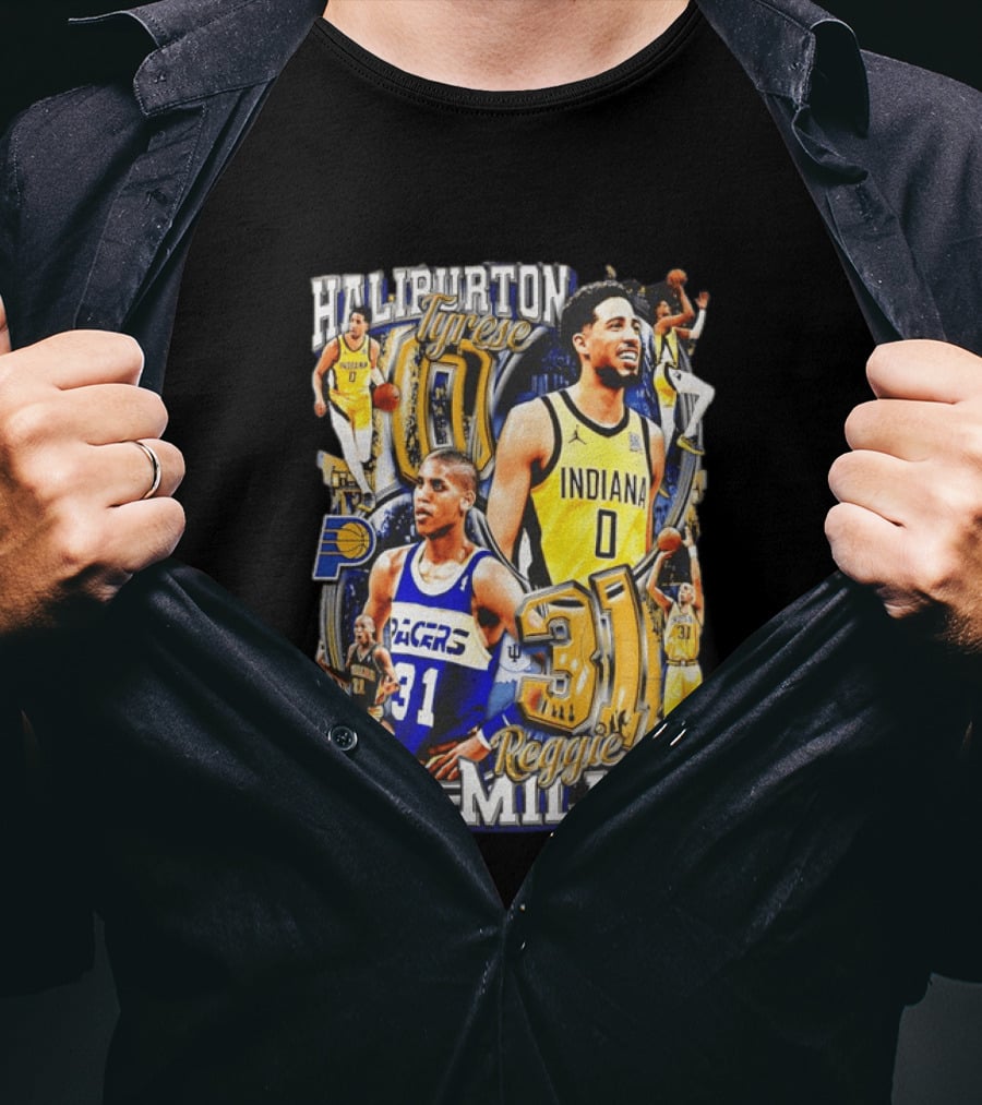 Haliburton Tyrese 0 Indiana Pacers Reggie Miller 31 T-Shirt