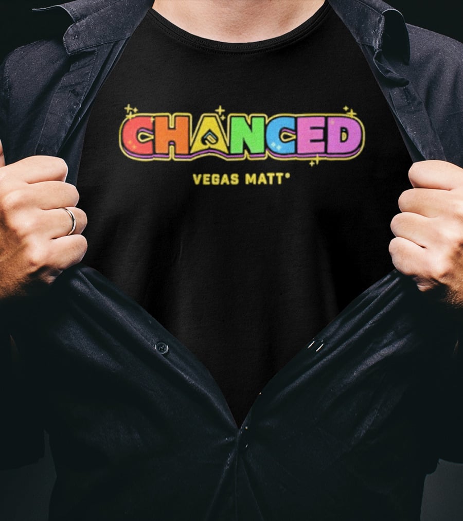 Chanced Rainbow Vegas Matt Colorful T-Shirt